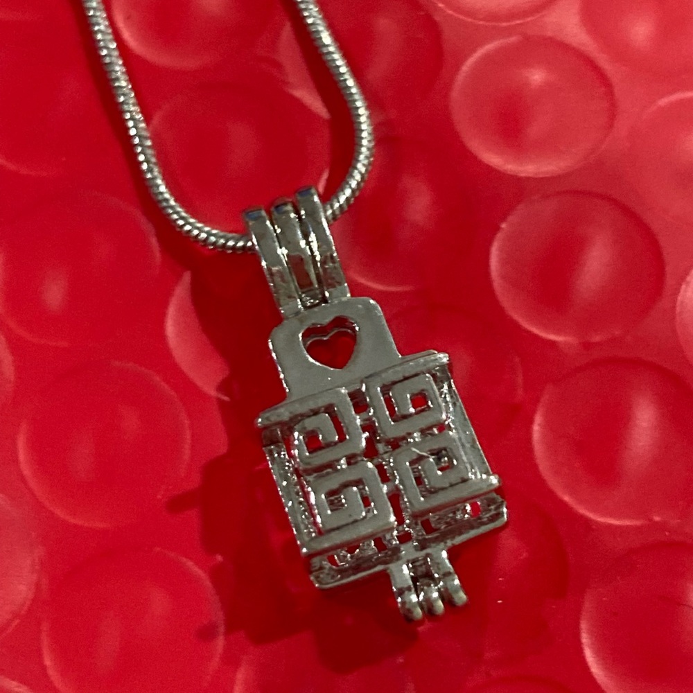 Pearl pendant cage necklace - Picture 1 of 2